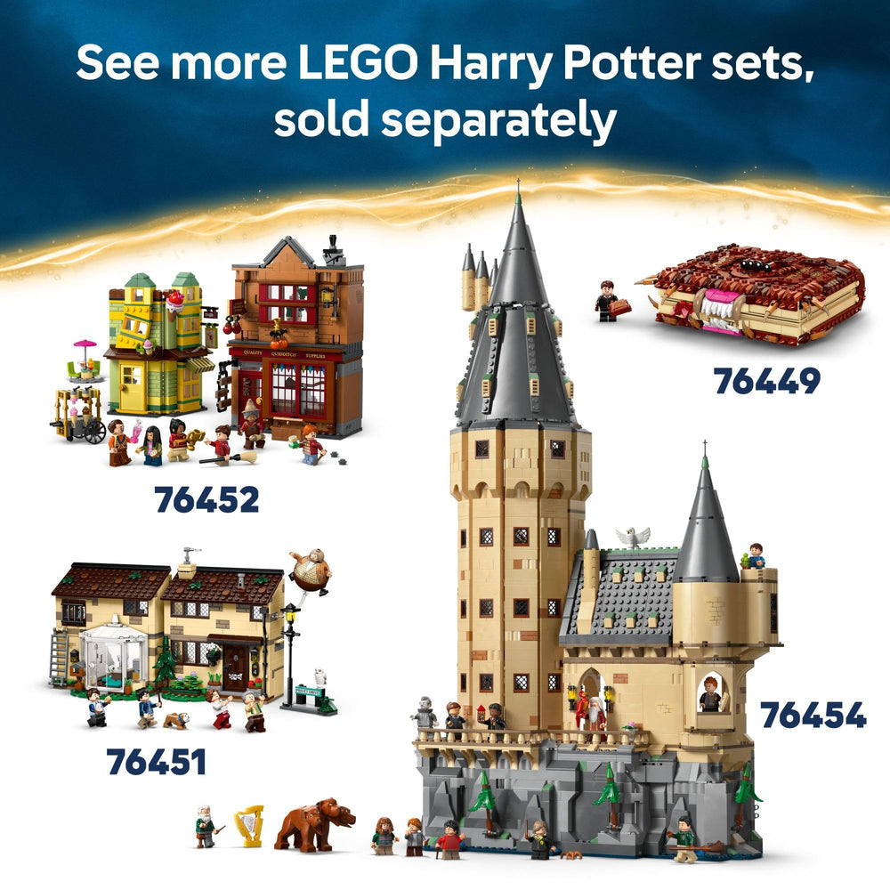 LEGO Harry Potter Book Nook minifigures show Harry, Ron, Hedwig and Scabbers