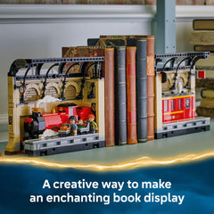 LEGO Harry Potter Book Nook open configuration supports immersive play between books