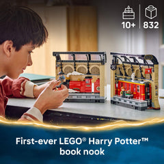 LEGO Harry Potter Book Nook side cutouts enable interactive play and easy handling