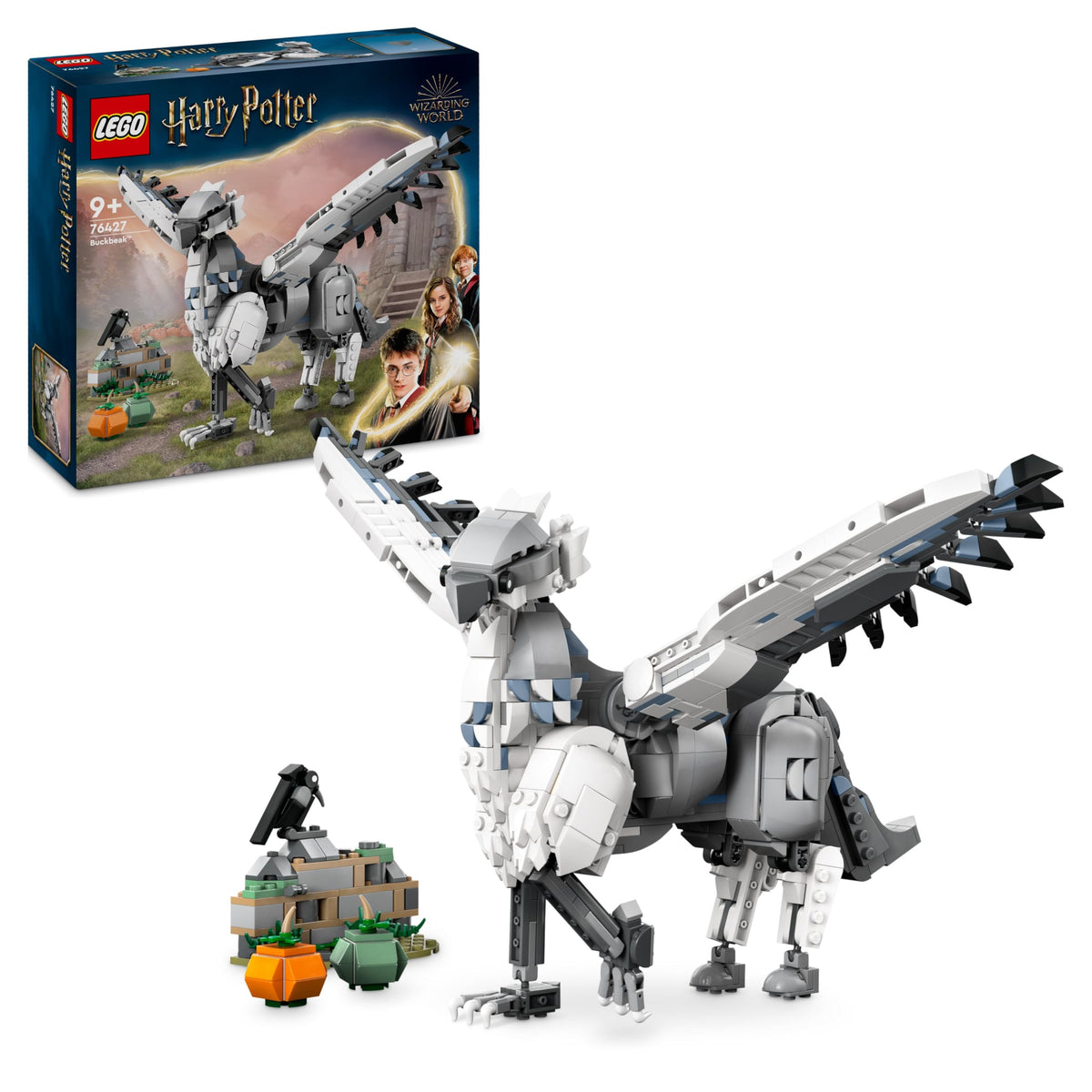 LEGO Harry Potter Buck display model as a striking shelf centerpiece