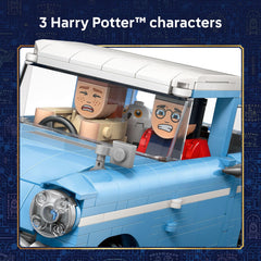 LEGO Harry Potter display on shelf image emphasizes home decor and collectible value.