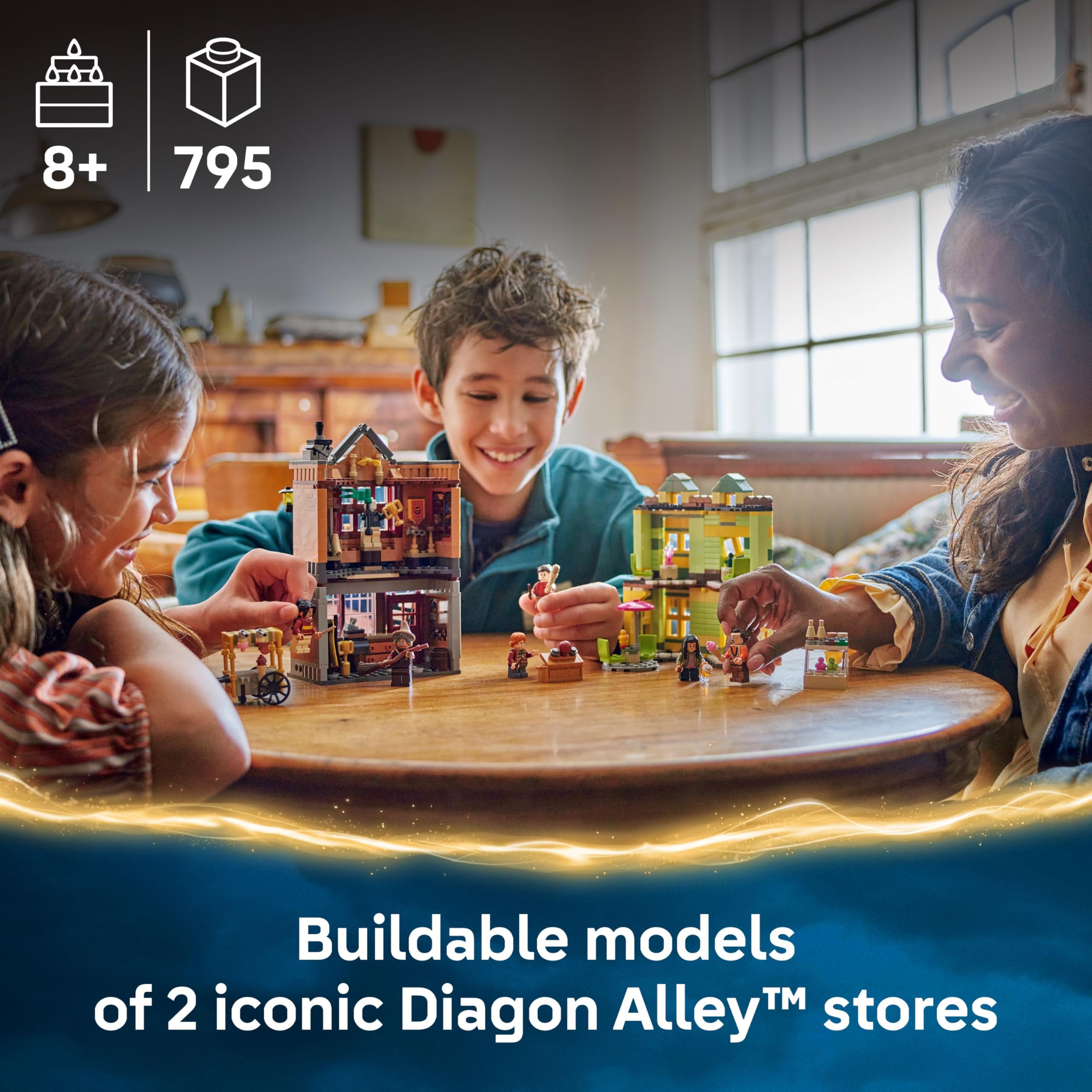 LEGO Harry Potter Florean Fortescue's Ice Cream Parlour counter sparks cozy playtime