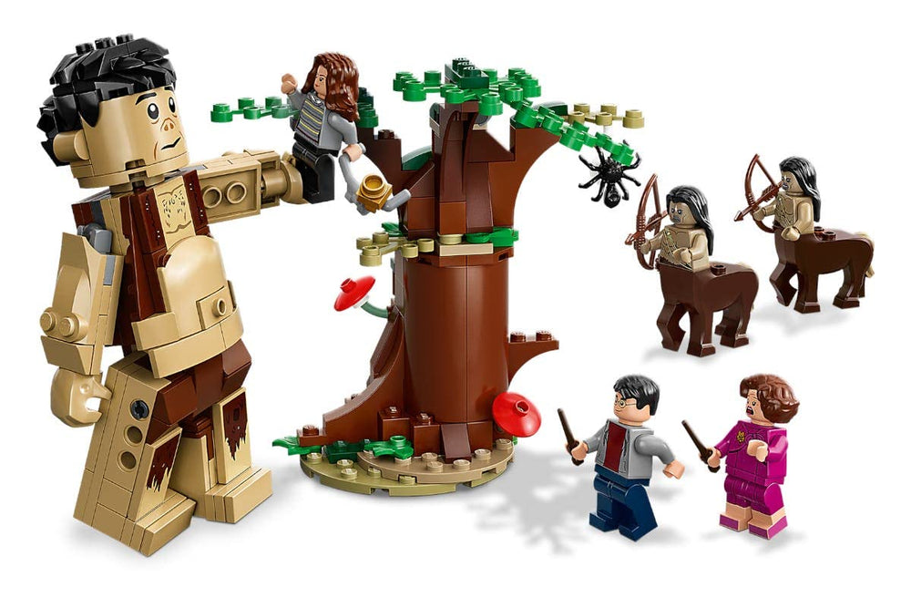 LEGO Harry Potter Forbidden Forest tree with lantern accessory provides atmospheric play