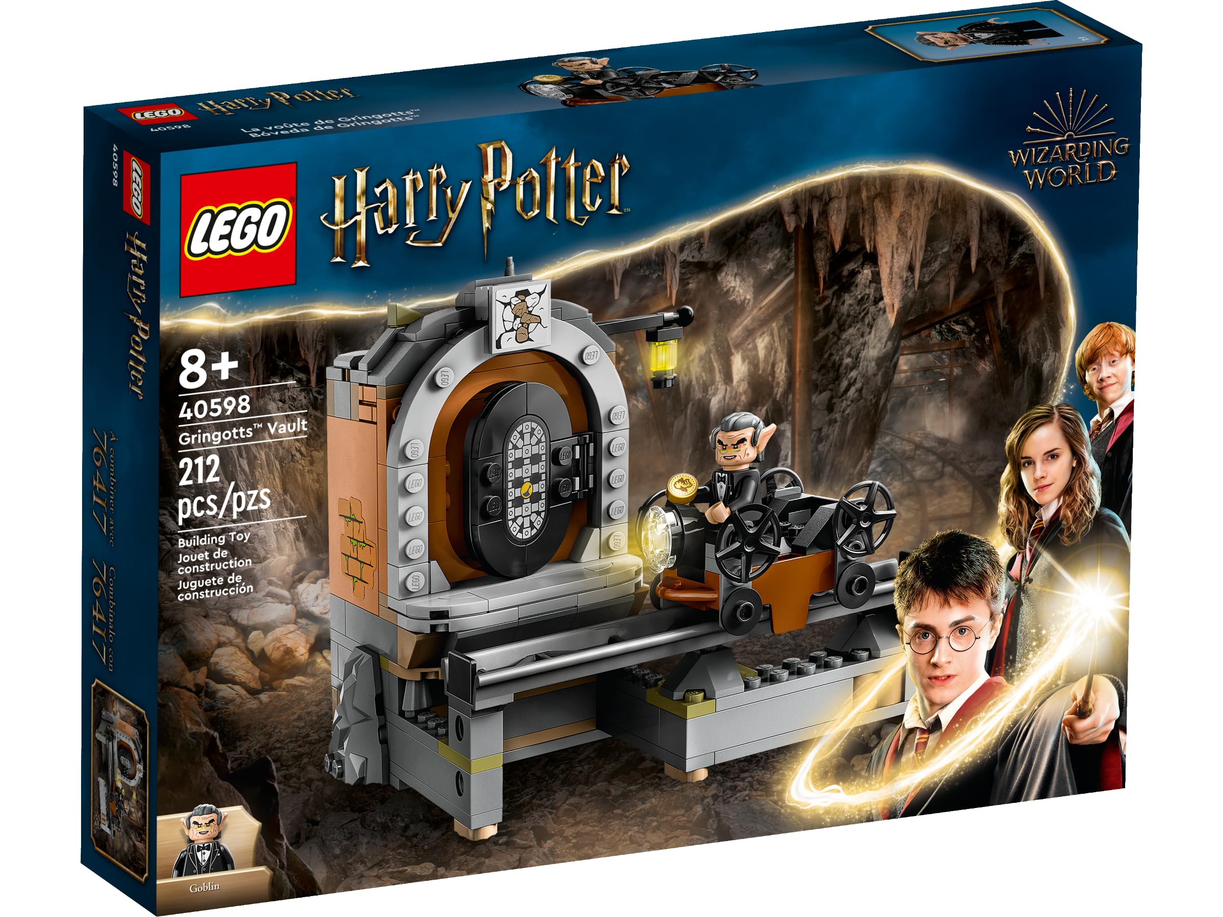 LEGO Harry Potter Gringotts Vault pieces for buildable display and collection.