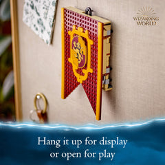 LEGO Harry Potter Gryffindor banner lenticular backboard adds motion-inspired wall art