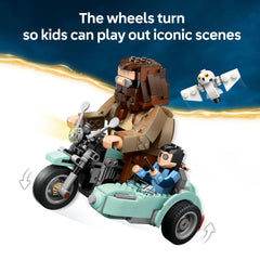 LEGO Harry figure on sidecar sparks imaginative interactions.