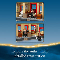 LEGO Harry Potter Hogsmeade Station ticket office for immersive arrival scenes