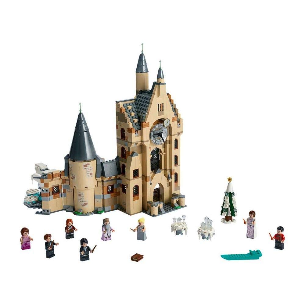 LEGO Harry Potter Hogwarts Clock Tower interior view with Dumbledore's Office for imaginative play
