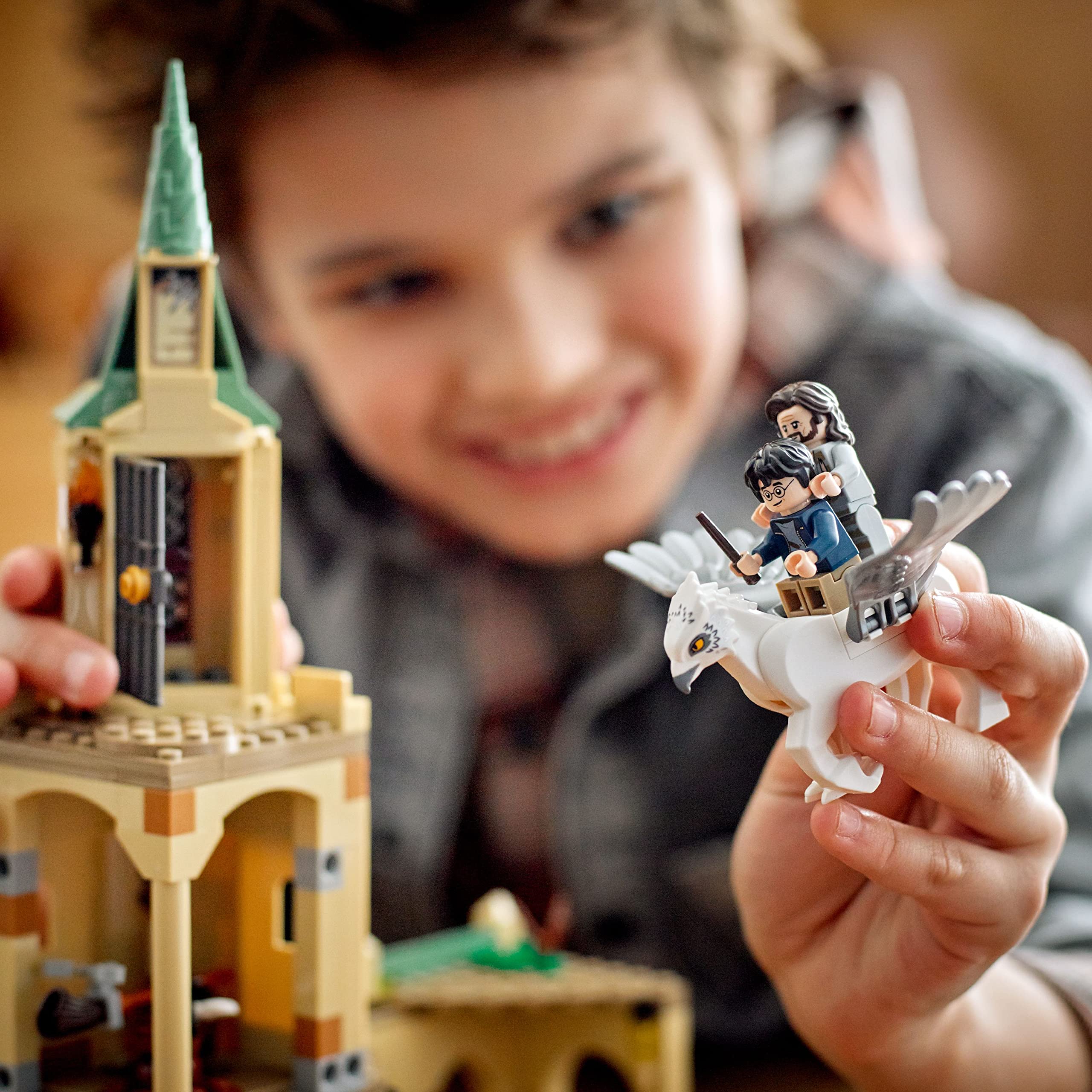 LEGO Harry Potter Buckbeak Flight captures Buckbeak’s wings for action-packed play experiences.