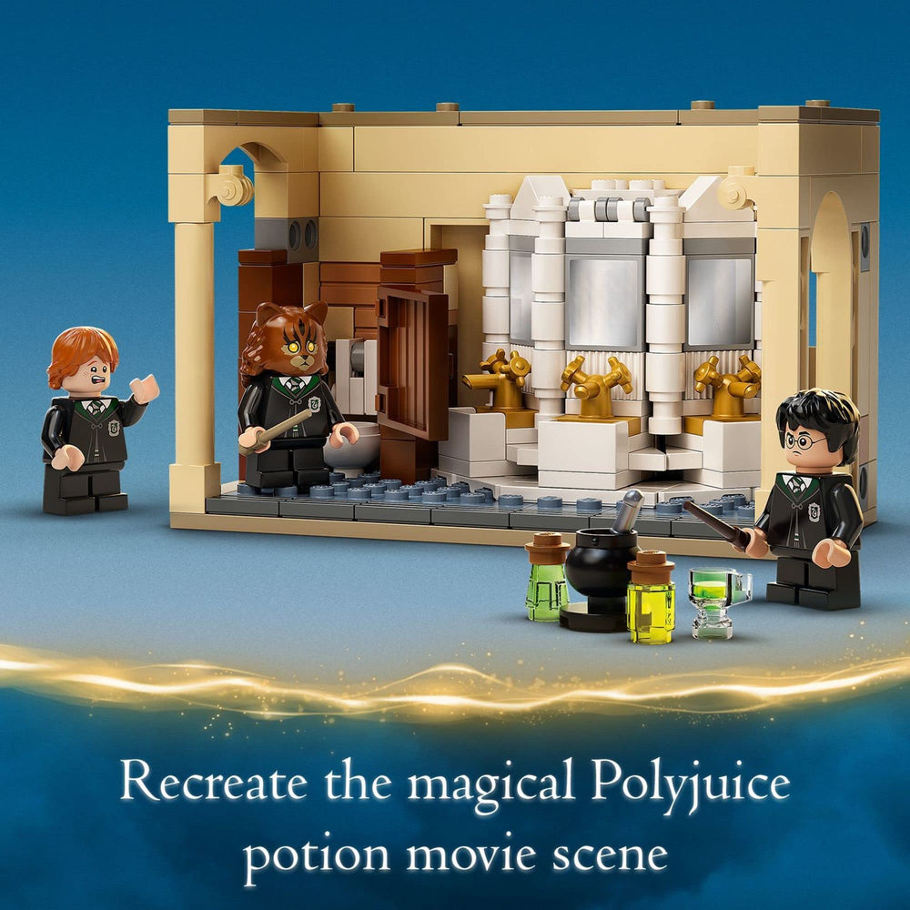 LEGO Harry Potter Crabbe and Goyle face-change detail for playful swaps.