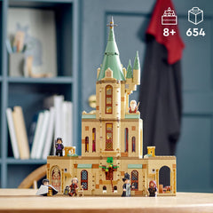 LEGO Harry Potter Dumbledore's Office library scene highlights the restricted section.