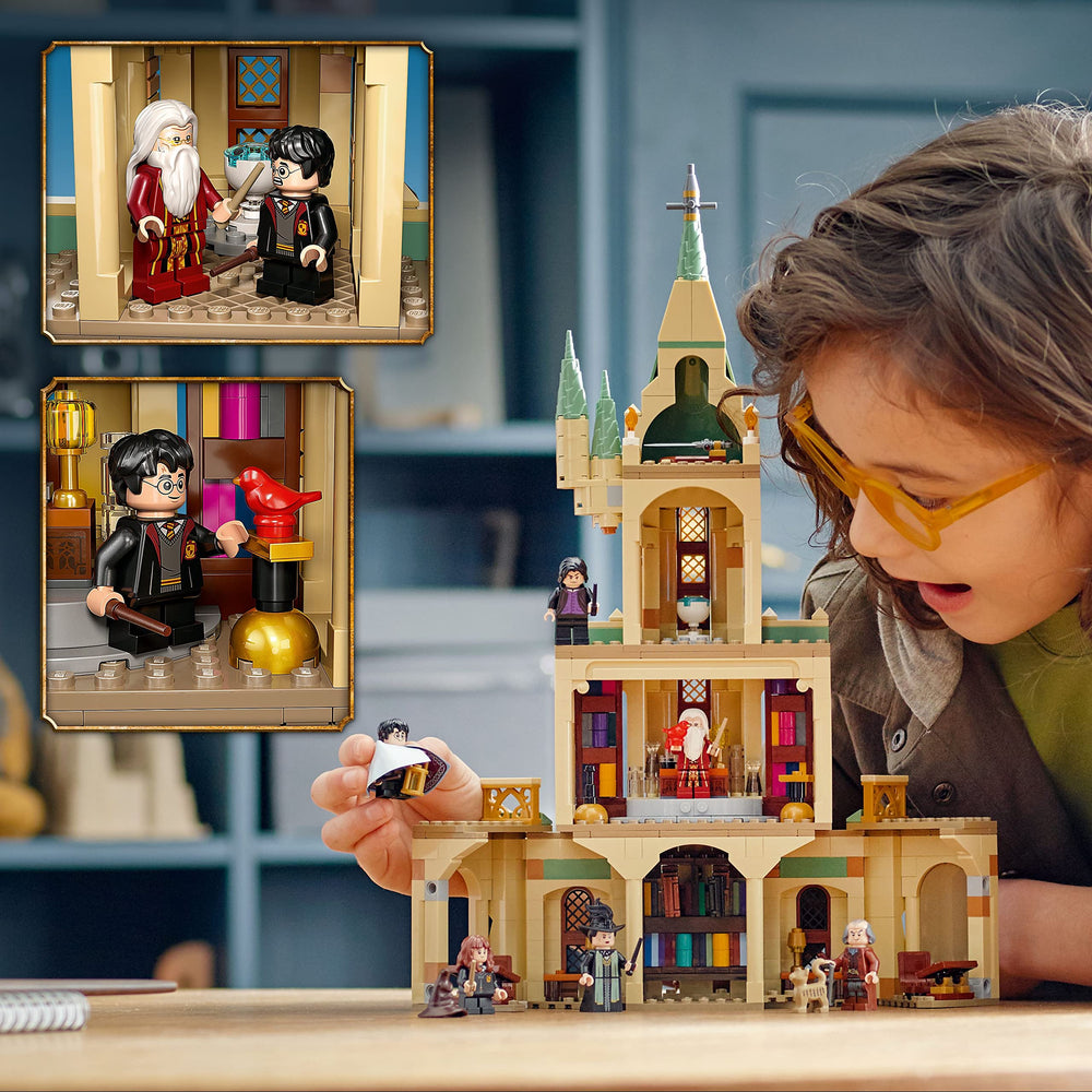 LEGO Harry Potter Dumbledore's Office Pensieve and Invisibility Cloak spark magical storytelling.
