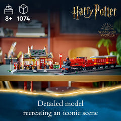 LEGO Harry Potter Hogwarts Express coal car with authentic railway details