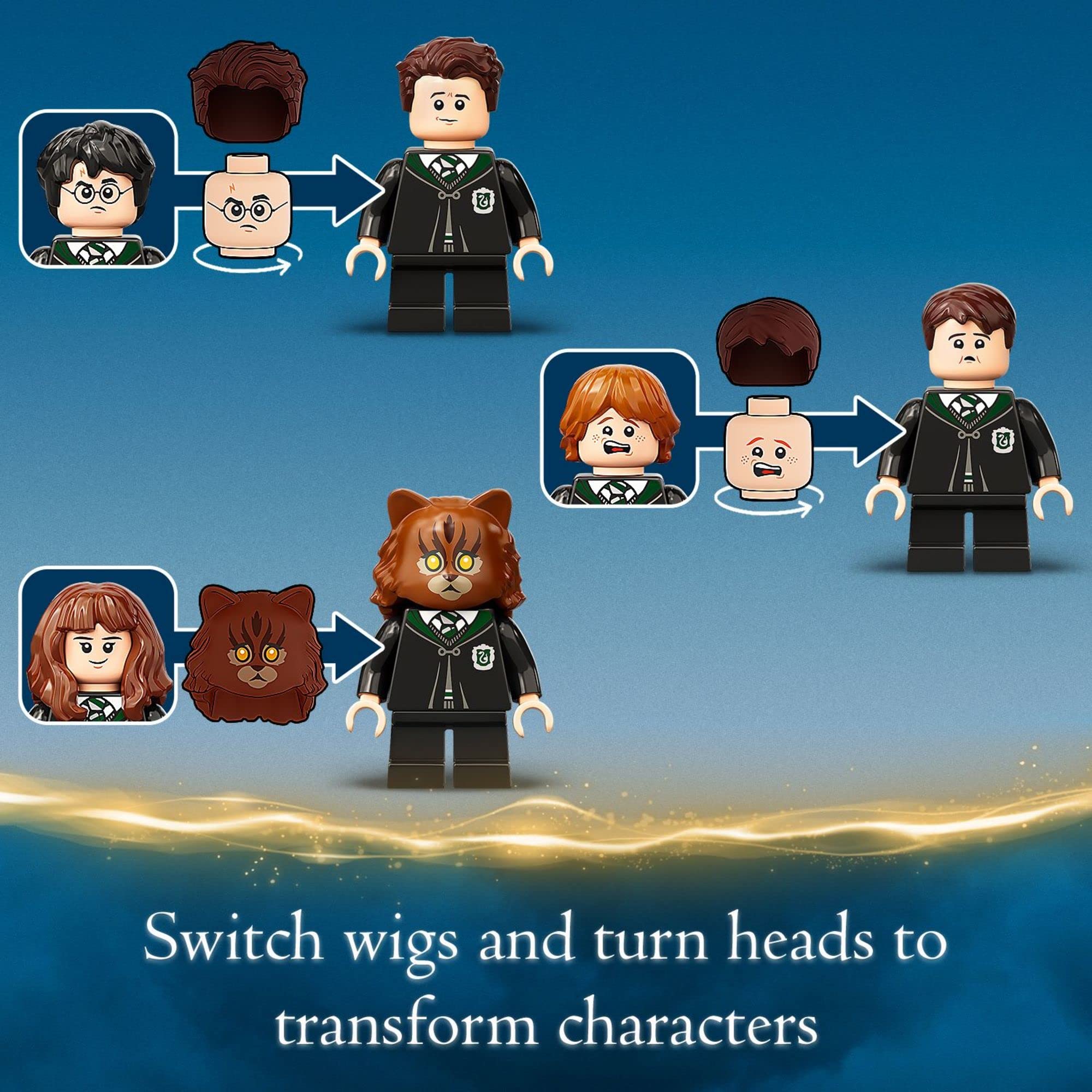 LEGO Harry Potter 20th anniversary golden Harry minifigure highlight.