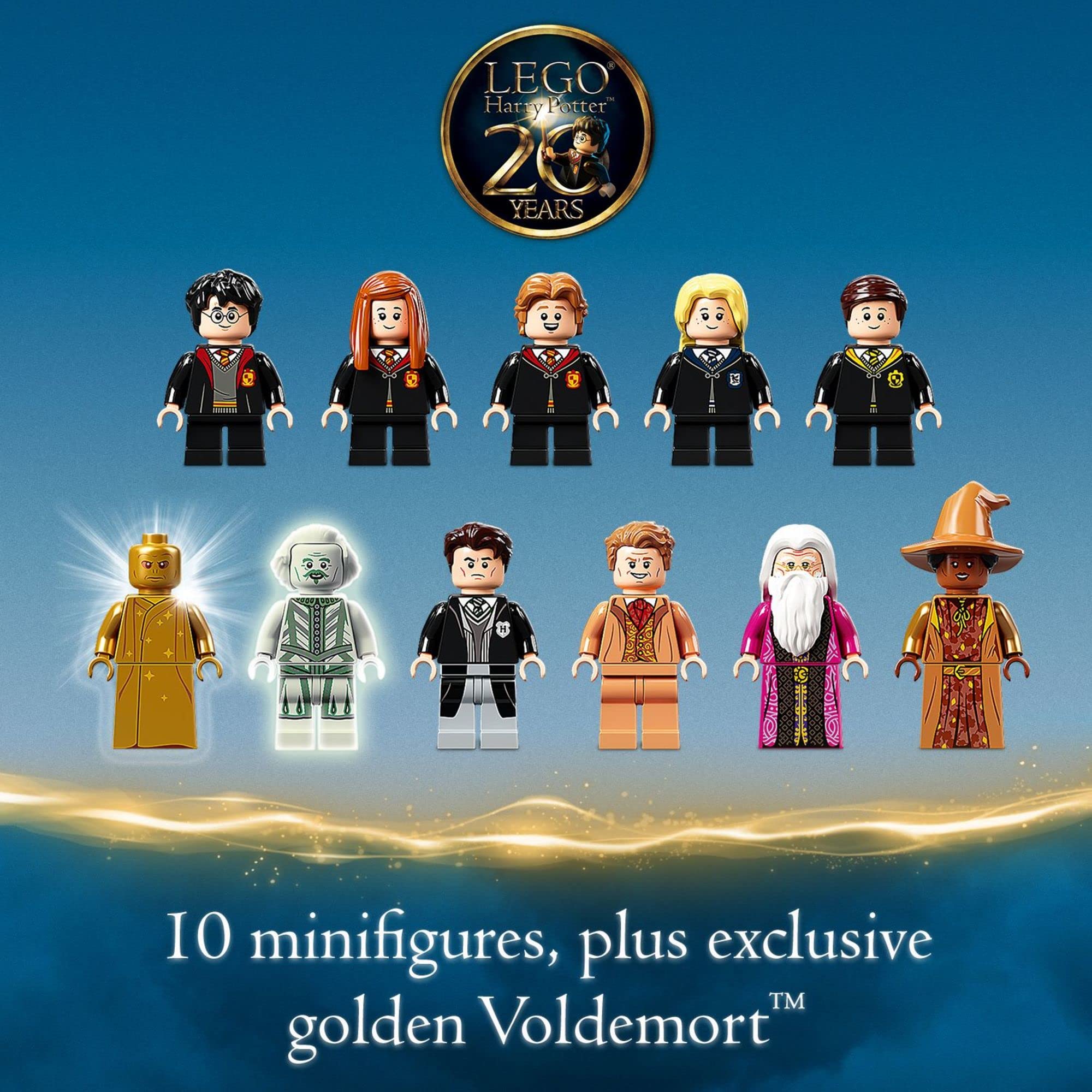 LEGO Harry Potter Hogwarts exclusive golden Voldemort minifigure marks a collectible moment