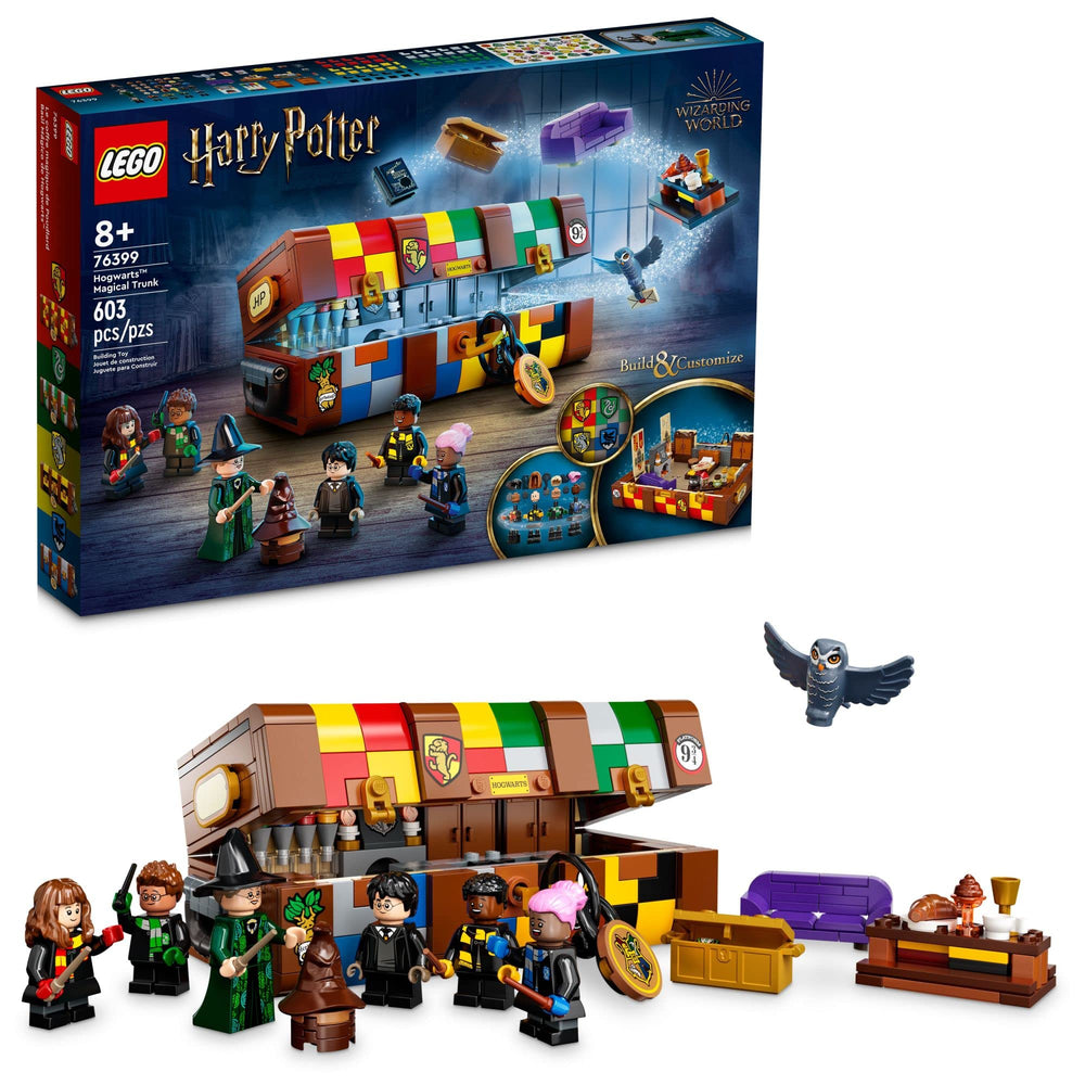 LEGO Harry Potter Hogwarts Magical Trunk front view for portable play storage