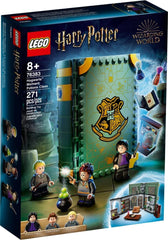 LEGO Harry Potter Hogwarts Moment Potions Class cover opens to reveal classroom for imaginative play.