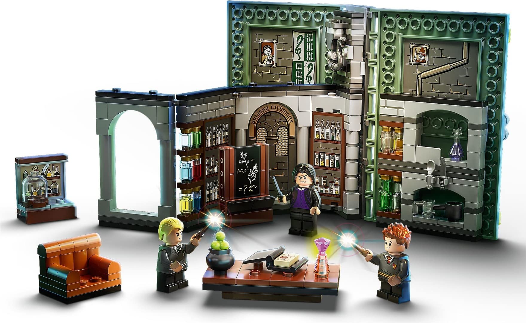 LEGO Harry Potter Hogwarts Moment Potions Class secret chamber adds mystery to the lesson.