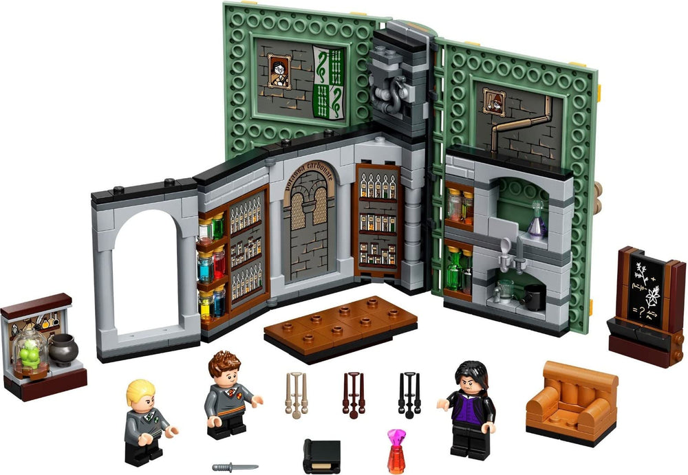 LEGO Harry Potter Hogwarts Moment Potions Class Snape dungeon scene invites potion-making adventures.