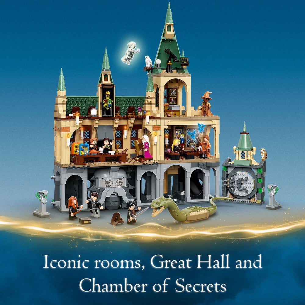 LEGO Harry Potter Hogwarts Nearly Headless Nick glow-in-the-dark minifigure adds spooky ambiance