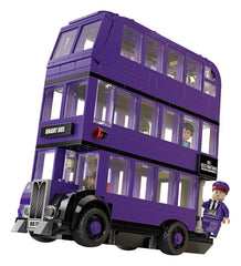 Interior view showing three levels and seating on the Knight Bus