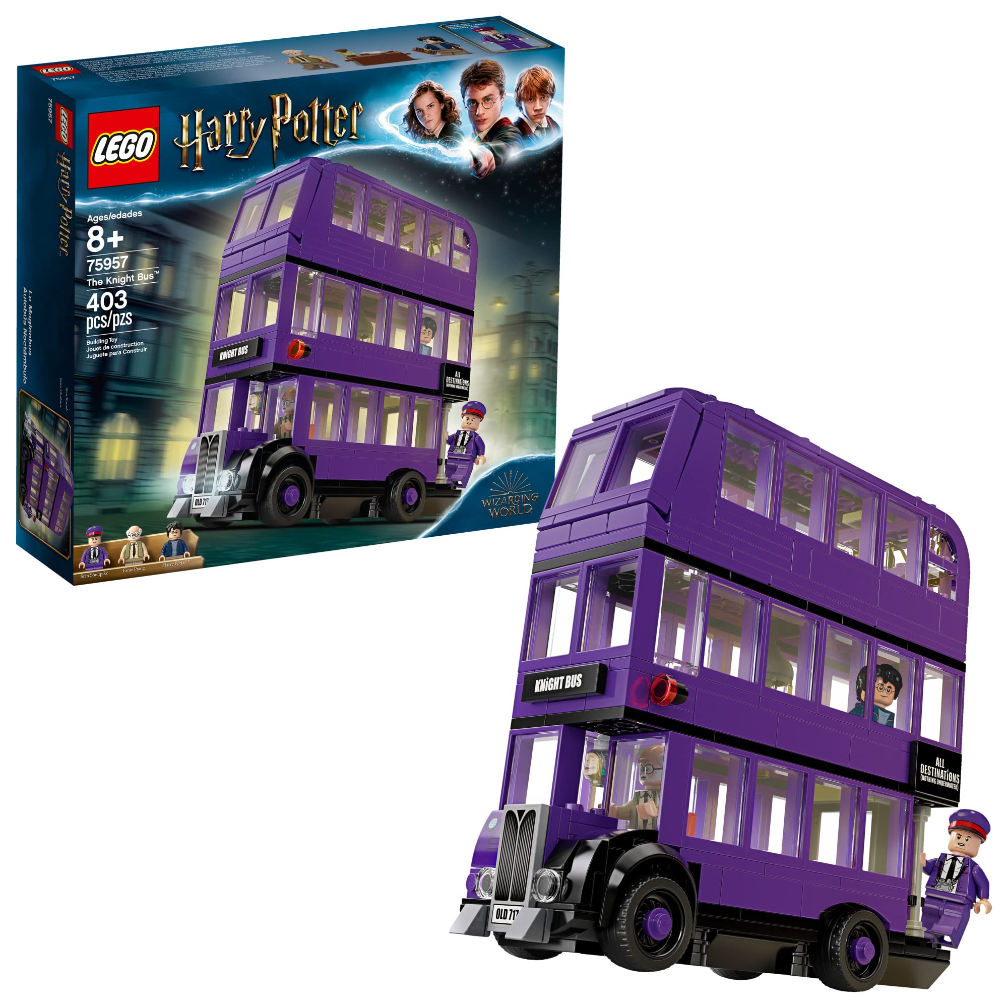 LEGO Knight Bus exterior with hinged side panel for interior access