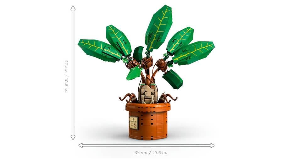 LEGO Harry Potter Mandrake descriptive plaque included