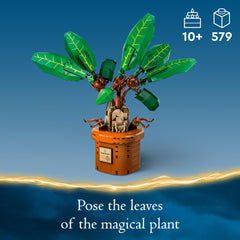 LEGO Harry Potter Mandrake plant toy with removable Mandrake for nurture play.