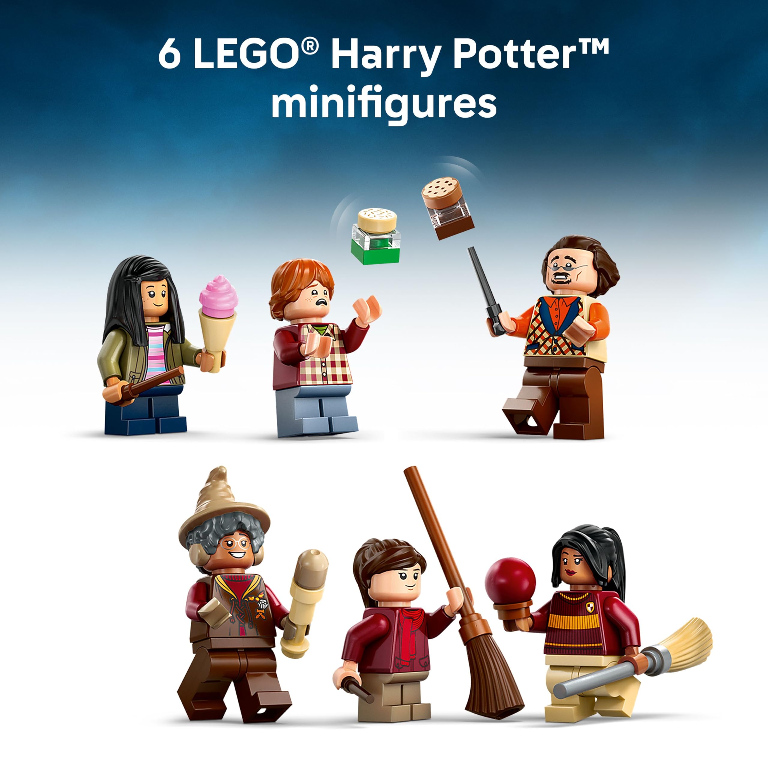 LEGO Harry Potter minifigures of Florean Fortescue and friends spark storytelling