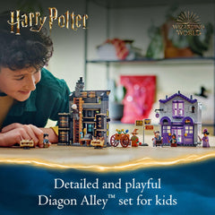 LEGO Harry Potter Ollivanders removable wand box highlighting Harry Potter's wand for imaginative storytelling.