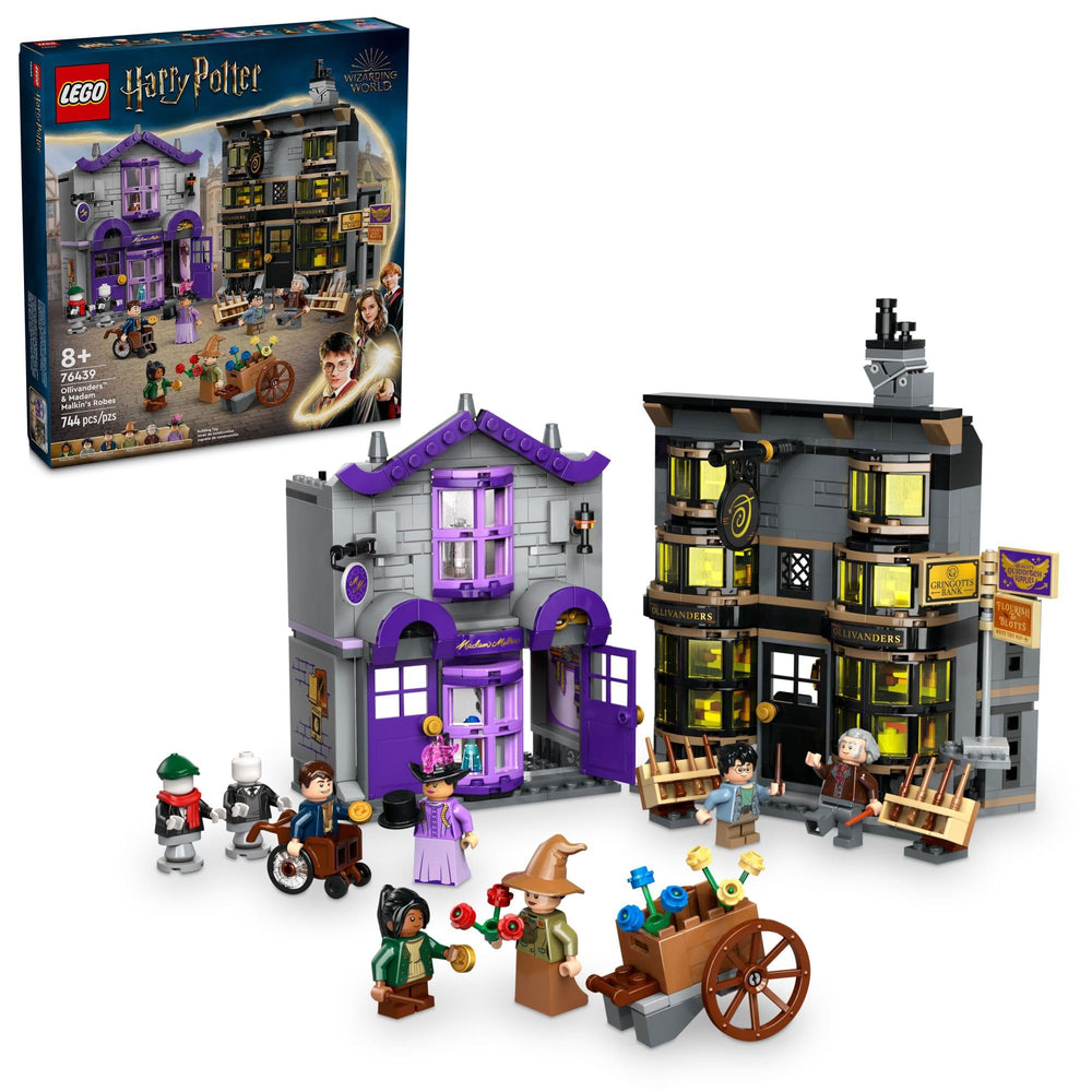 LEGO Harry Potter Ollivanders wand shop exterior for immersive wand-picking play.