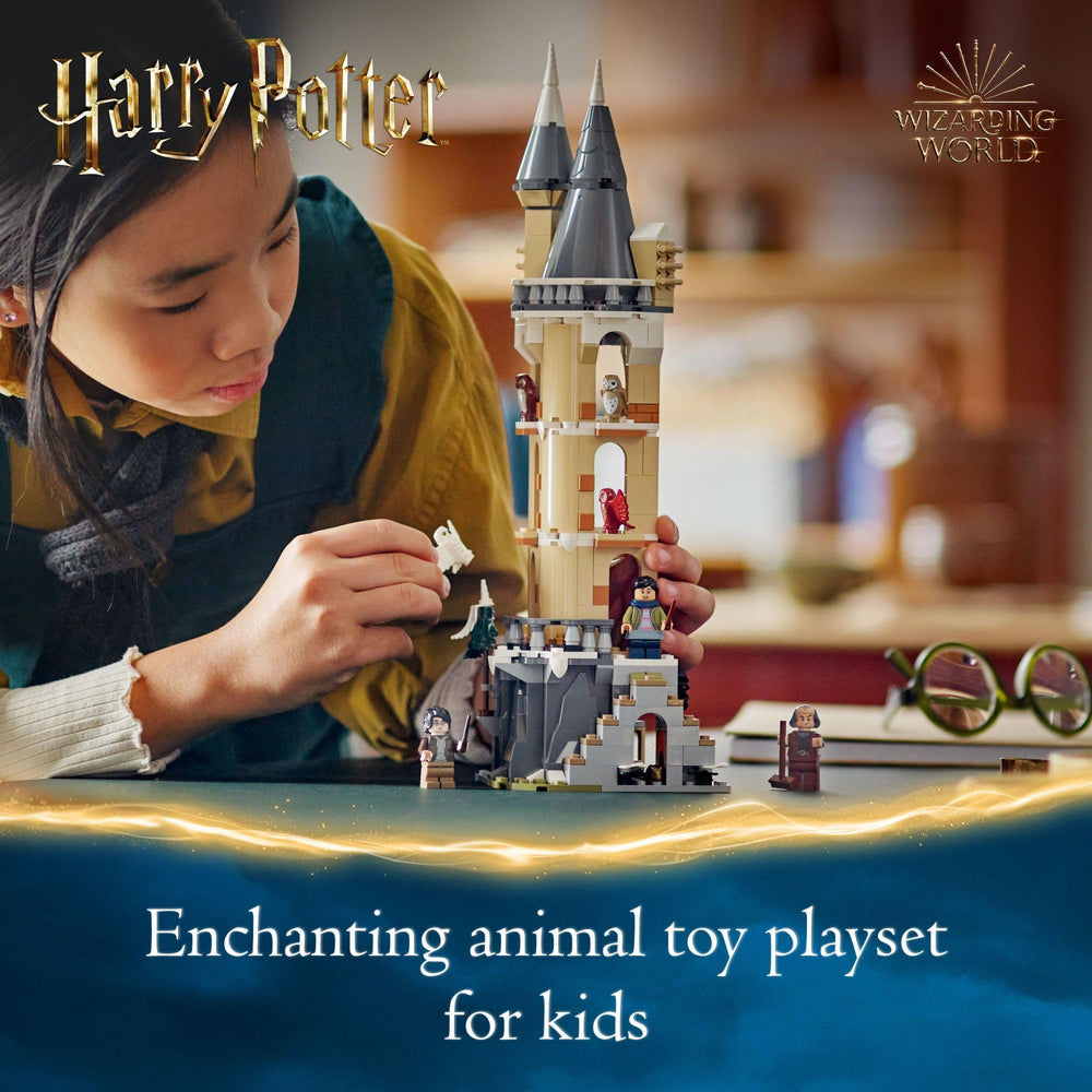 LEGO Harry Potter Owlery tower details for building and imaginative play.