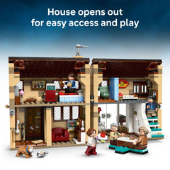 LEGO Harry Potter Privet Drive secret cupboard under stairs revealed for hidden surprises.