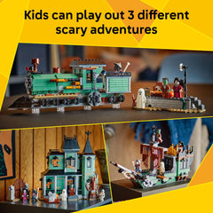 LEGO Creator 3-in-1 Haunted Mansion front tree detaches for quick transformations