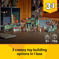 LEGO Creator 3-in-1 Haunted Mansion graveyard scene sparks spooky storytelling