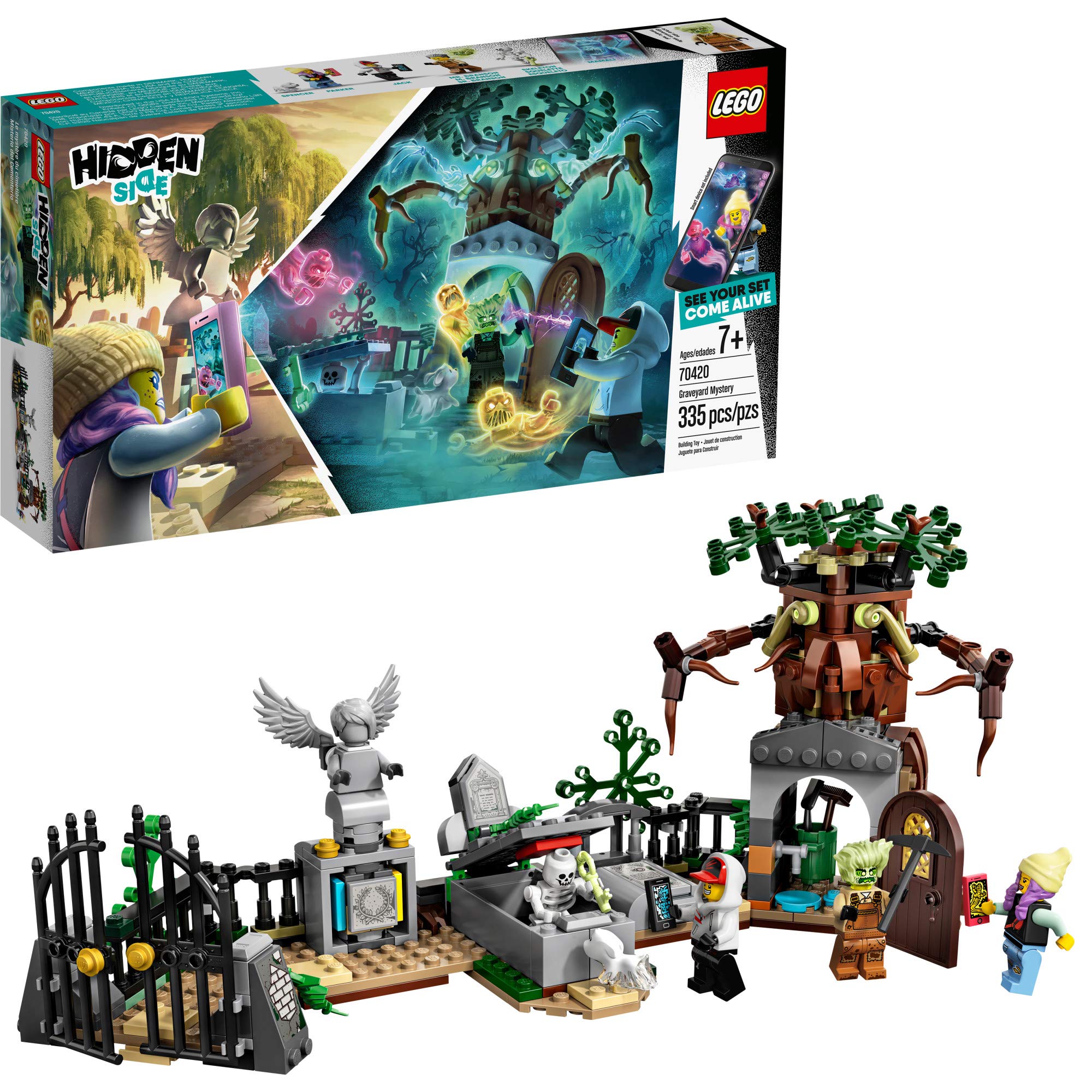 LEGO Hidden Side Graveyard Mystery 70420 graveyard entrance supports AR-enhanced play