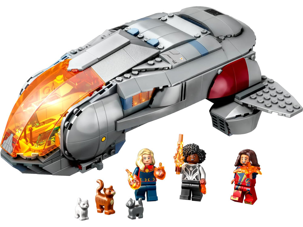 LEGO Hoopty spaceship with Marvel minifigures promotes imaginative space adventures