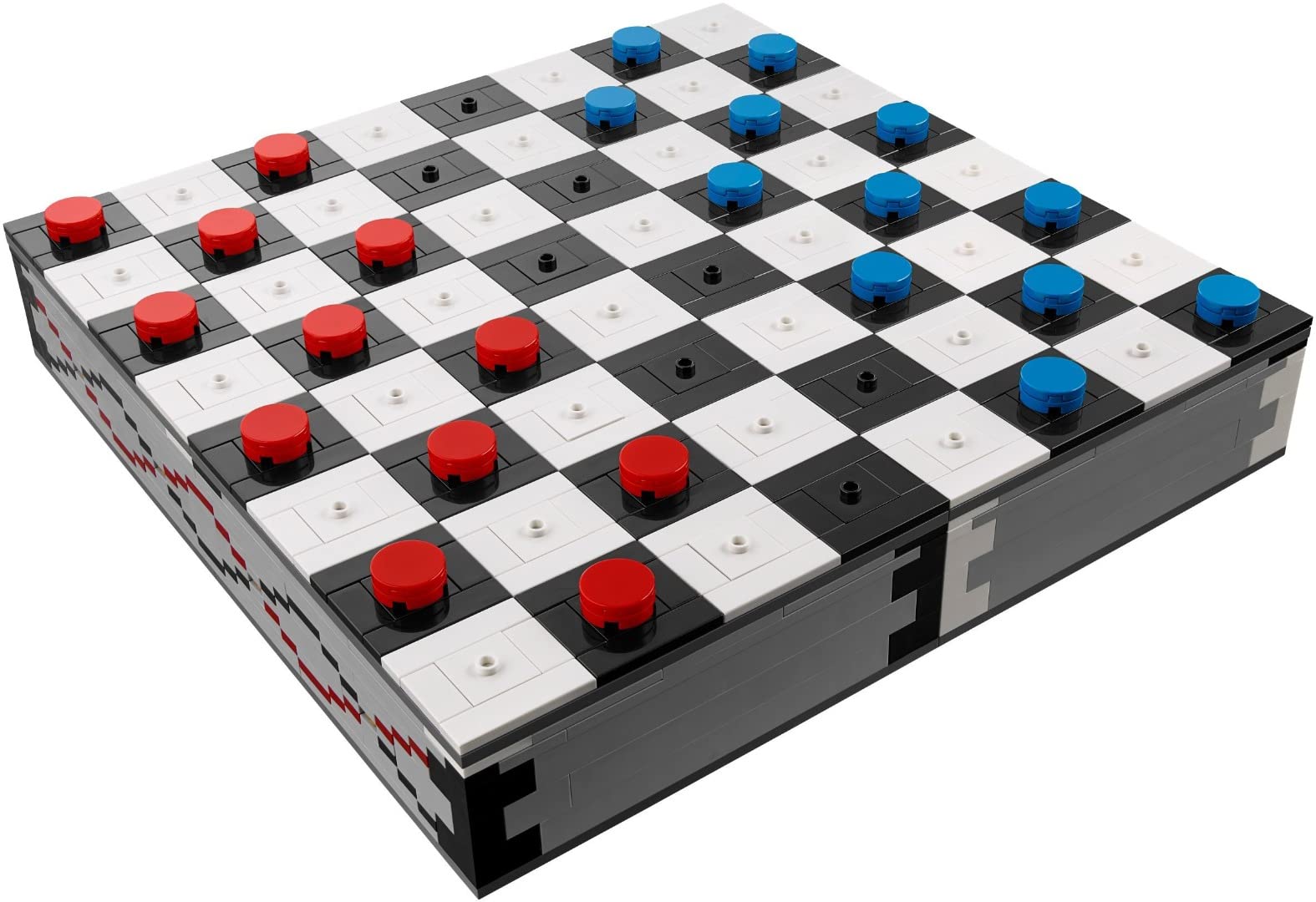 LEGO Iconic Chess Set 40174 board supports checkers for versatile play.