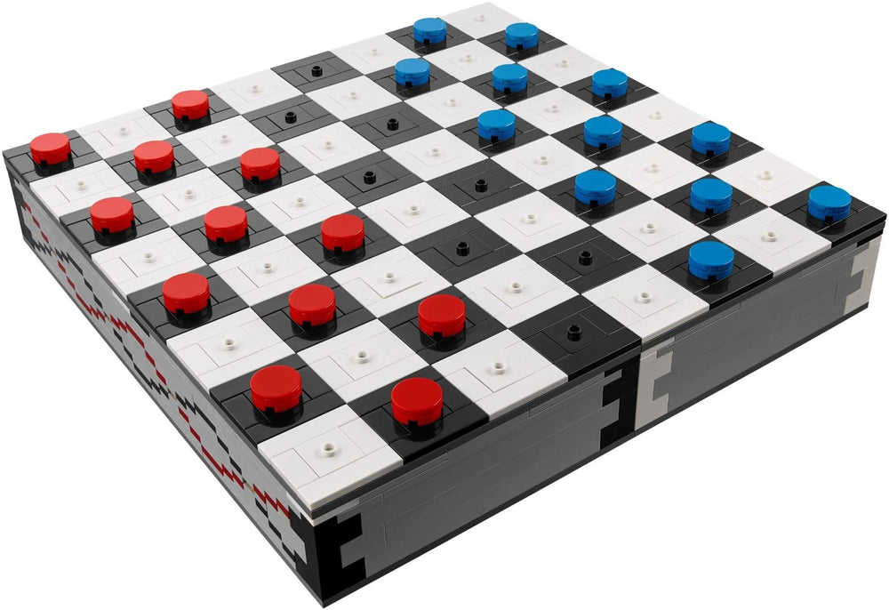 LEGO Iconic Chess Set 40174 board supports checkers for versatile play.