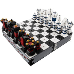 LEGO Iconic Chess Set board: buildable chessboard for portable play and storage.