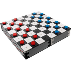 LEGO Iconic Chess Set supports checkers for versatile family fun.