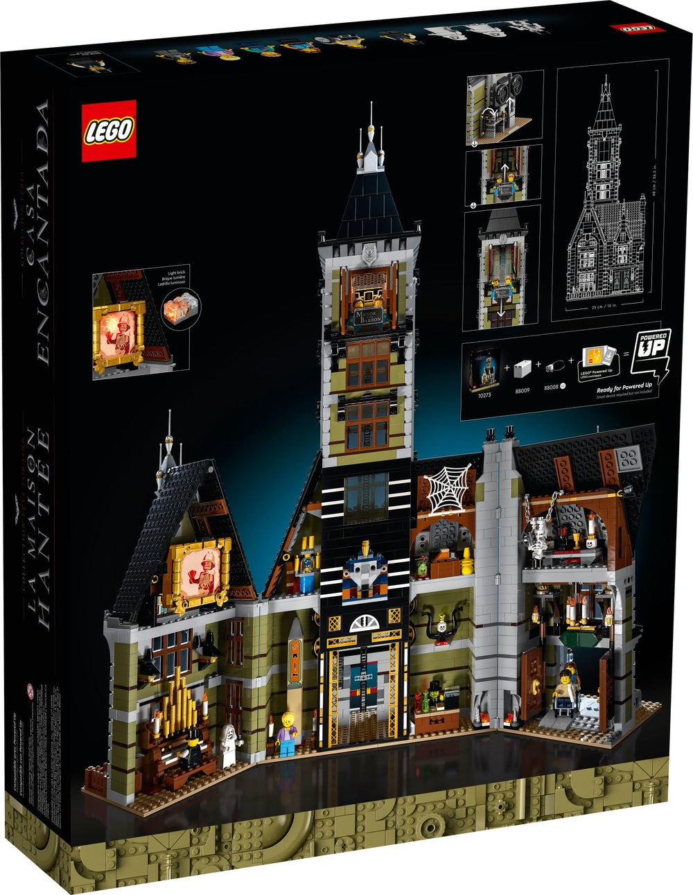 LEGO Icons Haunted House includes 10 minifigures for imaginative storytelling