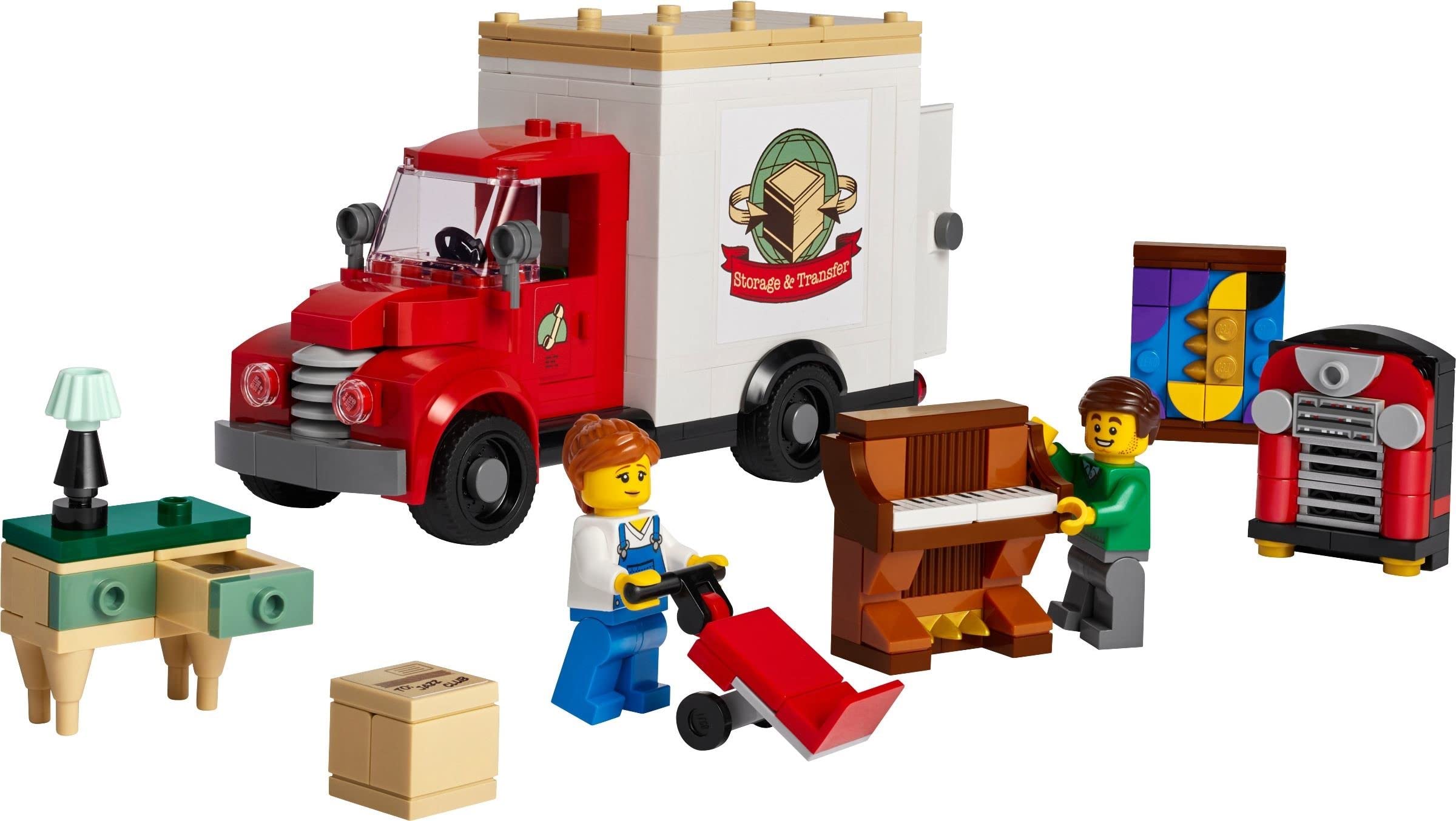 LEGO Icons Moving Truck 40586 opening doors invite interactive storytelling adventures.