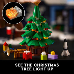 LEGO Icons Santa's Visit 10293 cookies and milk plate for Santa set the mood