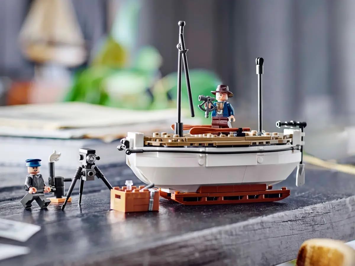 LEGO Icons Shackleton’s Lifeboat ice-travel sleigh attachment sparks arctic play possibilities.