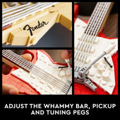 LEGO Fender Stratocaster picks in four colors offer customization.