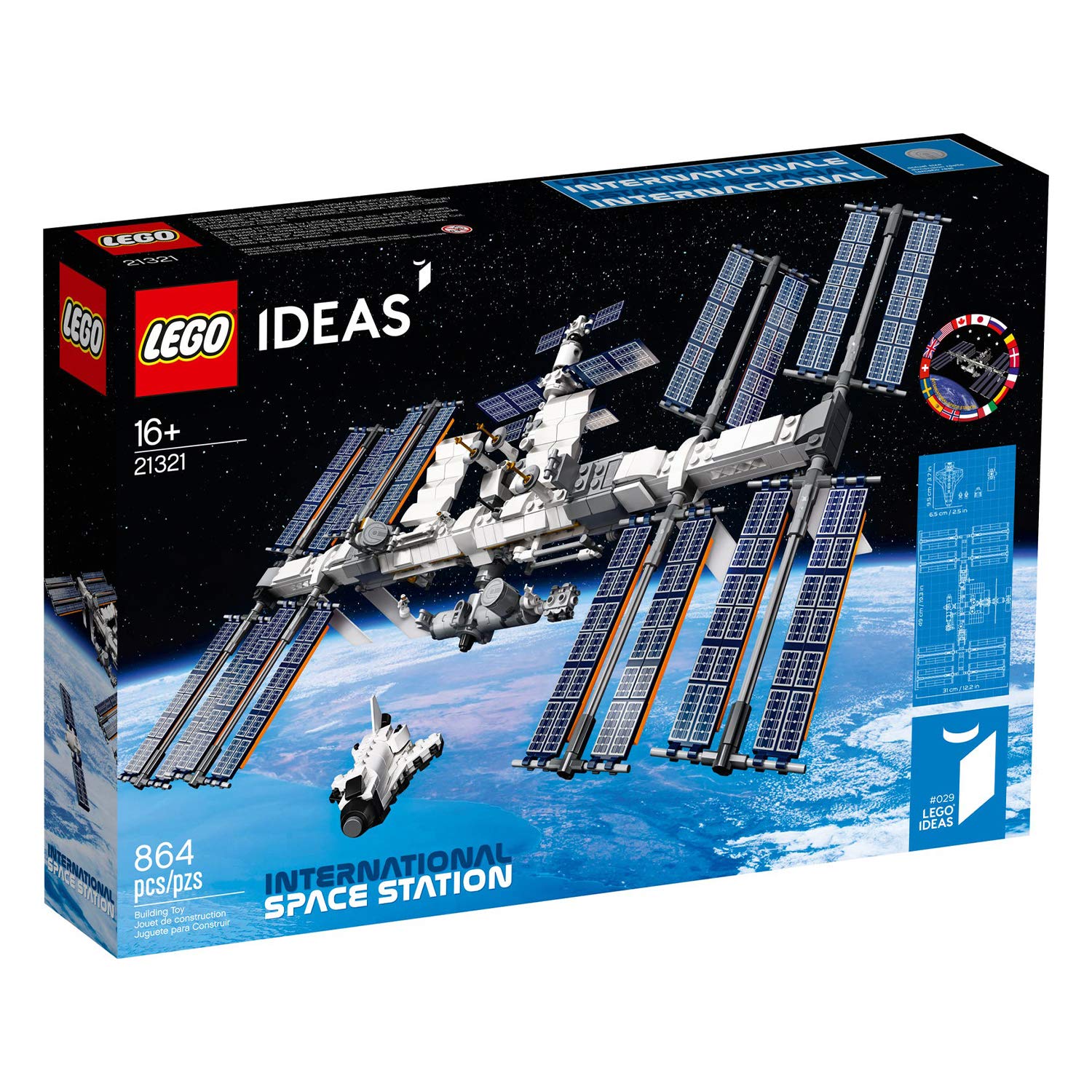 LEGO Ideas ISS 21321 mini NASA space shuttle for authentic detailing