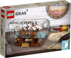 LEGO Ideas Ship in a Bottle wax seal and cork feature adds tactile charm
