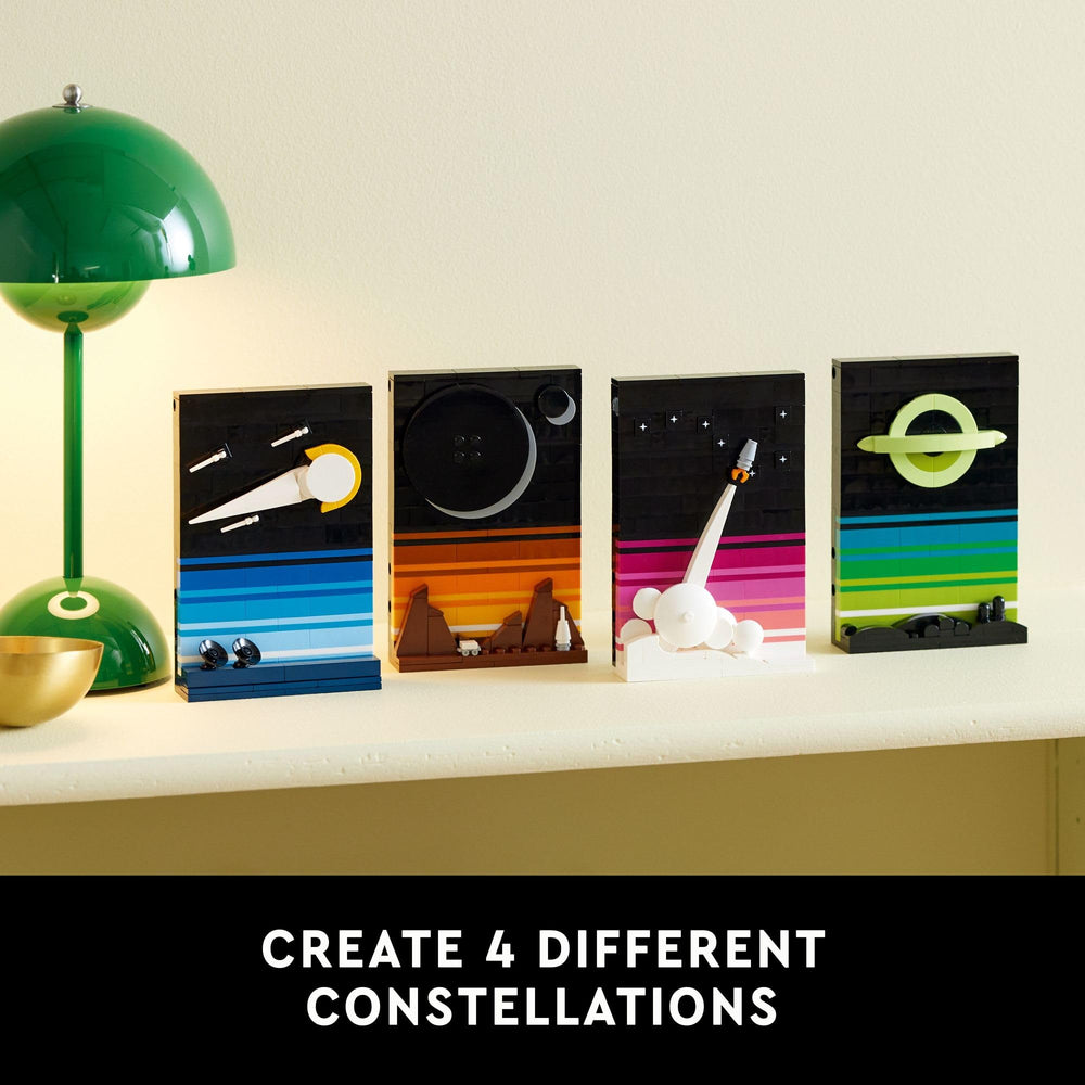LEGO Ideas Tales of the Space Age constellations postcard for constellation-building display