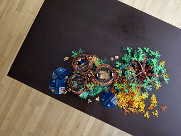 LEGO Ideas Tree House 21318 fall leaves, enhances imaginative adventures and collectible display.